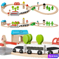 Lillabo Train Set 3D Model Vray