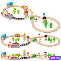Lillabo Train Set 3D Model Vray
