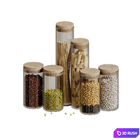 Decorative set Kitchen banks 3D Model Corona