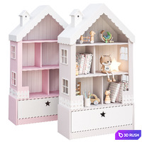 Shelving dollhouse The Midi 3D Model Vray, Corona