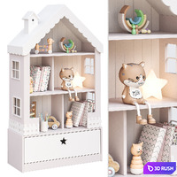 Shelving dollhouse The Midi 3D Model Vray, Corona