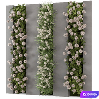 Outdoor Wall Vertical Garden Set - Set 1082 3D Model Corona