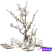 Table setting modern style 3D Model Corona
