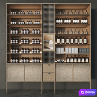 Cosmetic set with chest of drawers and shelves 3D Model Vray, Corona