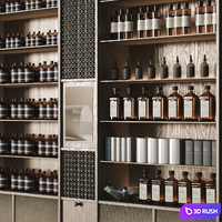 Cosmetic set with chest of drawers and shelves 3D Model Vray, Corona