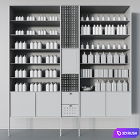 Cosmetic set with chest of drawers and shelves 3D Model Vray, Corona