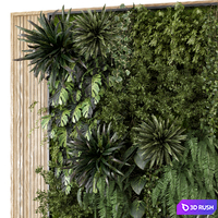 Indoor Wall Vertical Garden Set - Set 1159 3D Model Vray, Corona