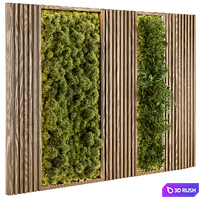 Vertical Garden - Wall Decor 68 3D Model Vray, Corona