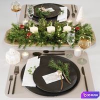 Tableware 3D Model Vray, Corona