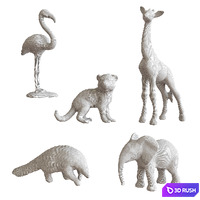 Wildlife Safari Animals 3D Model Corona