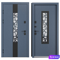 Entrance metal door Olimpia Glass (Abvehr) 3D Model Vray, Corona