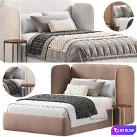 Teen Adults Single Level Bed 3D Model