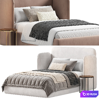 Teen Adults Single Level Bed 3D Model Corona