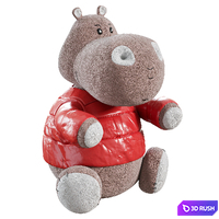 Soft Toys Hippo 3D Model Corona