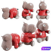 Soft Toys Hippo 3D Model Corona