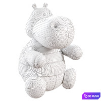 Soft Toys Hippo 3D Model Corona