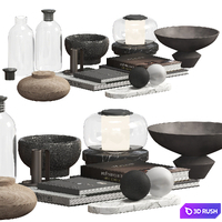 Decorative set 01 3D Model Vray, Corona