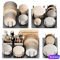Ikea Uppdatera Pegboard Drawer Organizer 3D Model Corona
