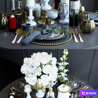 Tableware 4 3D Model Vray