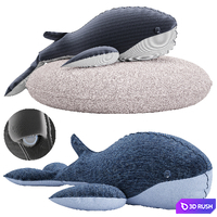 Wally Whale Tiny Soft Toy 3D Model Corona