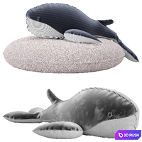 Wally Whale Tiny Soft Toy 3D Model Corona