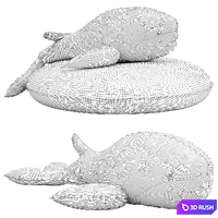 Wally Whale Tiny Soft Toy 3D Model Corona