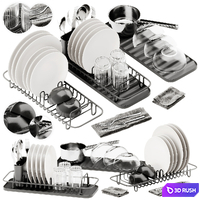 IKEA LILLHAVET Multifunctional dish rack set 3D Model Corona