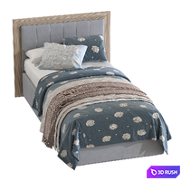 Bed Mellisa in modern style 340 3D Model Vray, Corona