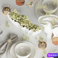 Table setting 82 3D Model Vray, Corona