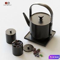 Decorative set Bork K710 3D Model Vray, Corona