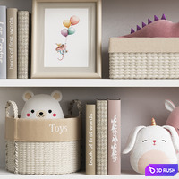 Kids Room Decor 84 3D Model Vray