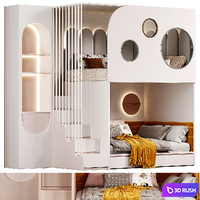 Kids bedroom 07 3D Model Corona