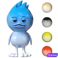 Tud Toy Colors Think Freely collectible toy in five colors 3D Model Vray, Corona