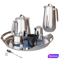 Tableware HELIX 3D Model Vray, Corona