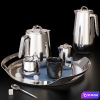 Tableware HELIX 3D Model Vray, Corona