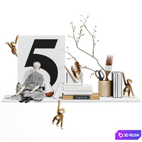 Decorative set for a children's room 3D Model Corona