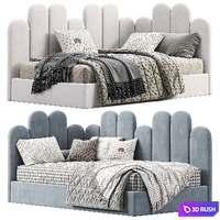 Corner bed Savoyardi kids 3D Model Corona