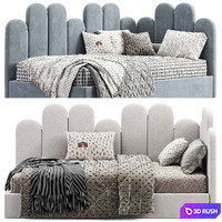 Corner bed Savoyardi kids 3D Model Corona