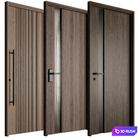 Modern Doors Set 97 3D Model Vray, Corona