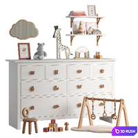 Kids Furniture set 01 3D Model Corona