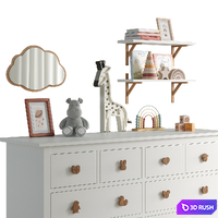 Kids Furniture set 01 3D Model Corona