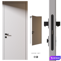 Interior door 3D Model Vray, Corona