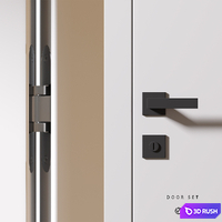 Interior door 3D Model Vray, Corona