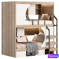 Tree house bunk bed 3D Model Corona
