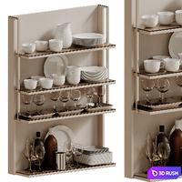 Decorative set of dishes for the kitchen 3D Model Corona
