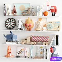 Children Room Set 10 3D Model Vray, Corona