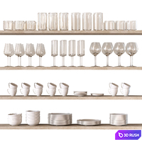 Set tableware 3D Model Corona