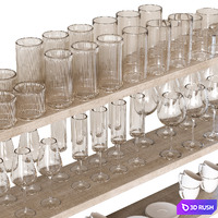 Set tableware 3D Model Corona