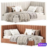 Avalon Upholstered Corner Bed 3D Model Corona