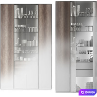 Dishes set - 9 3D Model Vray, Corona